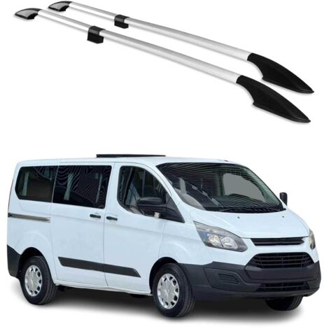 Barres de Toit longitudinales pour Ford Tourneo Custom 2012-2024 L1 Alu Gris (1/5)