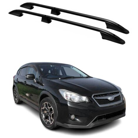 Barres de Toit longitudinales pour Subaru XV 2012-2018 GP SUV Aluminium Noir