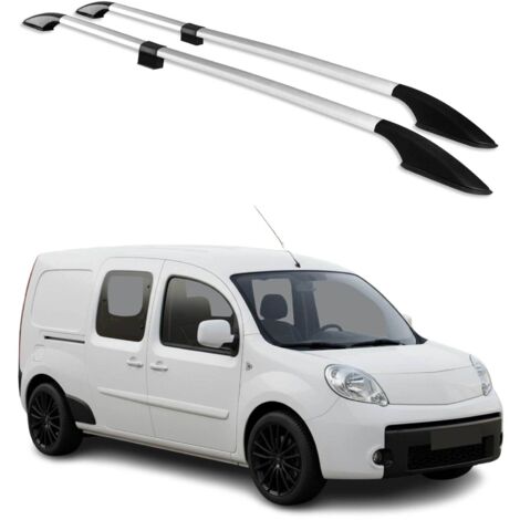 Barres de Toit longitudinales pour Renault Kangoo 2008-2021 L2 Aluminium Gris