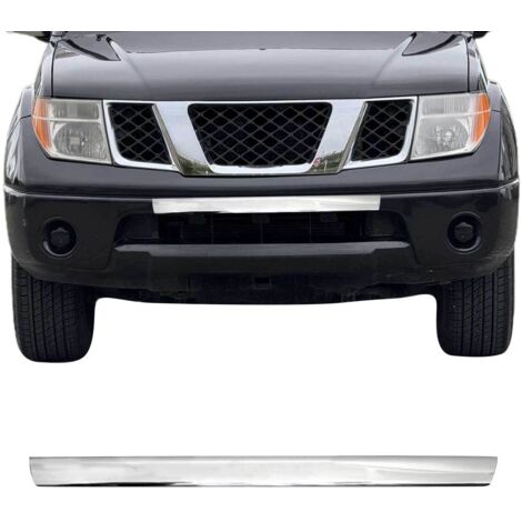 Garniture de Pare-chocs Avant Compatible avec Nissan Navara 2005 à 2015, Moulure Bande en Acier Inox Chromée (1/5)