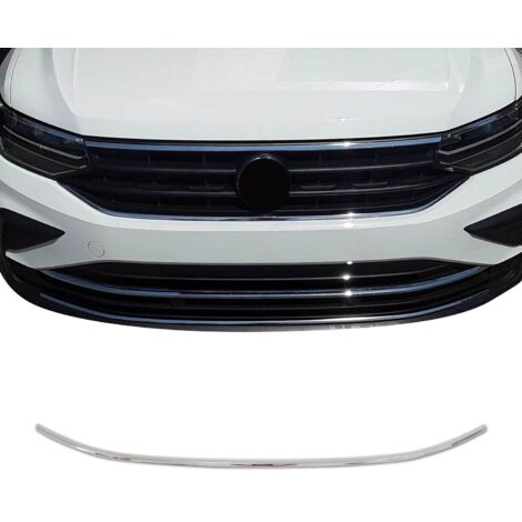 Garniture de Diffuseur Pare-chocs Avant Compatible avec VW Tiguan 2020-2024, Garniture Baguette de Calandre en Acier Inoxydable Argent