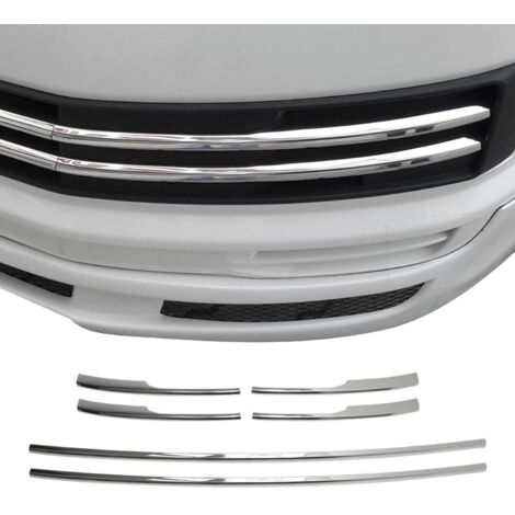 Garniture de Diffuseur Pare-chocs Avant Compatible avec VW Transporter T6 2015 à 2022, Garniture Baguette de Calandre en Acier Inoxydable Argent