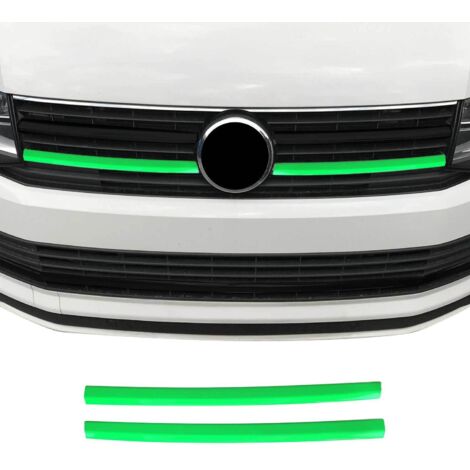 Moulure de Grille de Calandre Compatible avec VW Transporter T6 2015-19, Garniture Baguette de Calandre en Acier Inoxydable Vert (1/5)