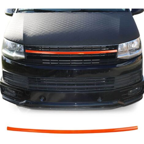 Moulure de Grille de Calandre Compatible avec VW T6 2015-2023, Garniture Baguette de Calandre en Acier Inoxydable Orange (1/5)