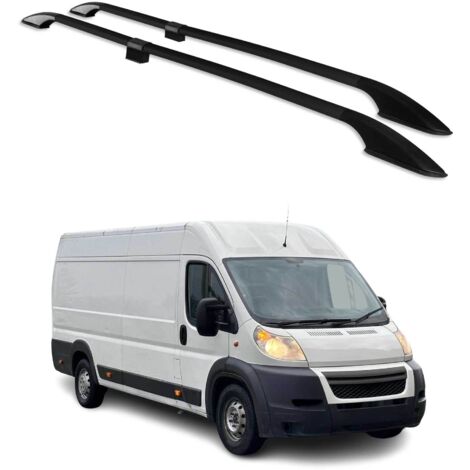 Barres de Toit longitudinales pour Citroen Jumper 2006-2026 L4 Alu Noir