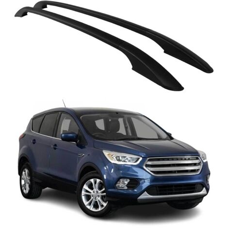 OMAC Barres de Toit longitudinales Compatible avec Ford Kuga II 2012-2019 Aluminium Noir (1/5)