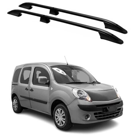 Barres de toit longitudinales pour Renault Kangoo 2008-2021 L1 Aluminium Noir