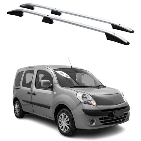Barres de toit longitudinales pour Renault Kangoo 2008-2021 L1 Alu Gris