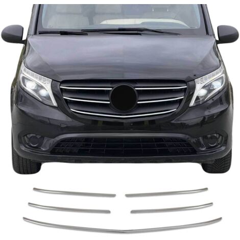 Moulure de Grille de Calandre pour Mercedes Vito W447 2020-2026 FL Chromé 5Pcs