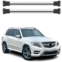 OMAC Barres de toit en aluminium pour Mercedes GLK X204 2008-2015 – TÜV / DIN 75302:2019 – Charge max 75 kg – 2 barres Argent
