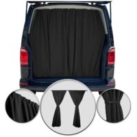 Rideaux De Porte Hayon pour VW Grand California H3 Noir Tissu