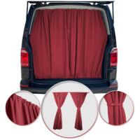 Rideaux De Porte Hayon pour VW Grand California H3 Rouge Tissu