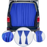 Rideaux De Porte Hayon pour VW Grand California H2 Bleu Foncé Tissu