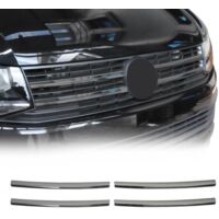 Moulure de Grille de Calandre Compatible avec VW T6 Transporter Caravelle 2015-2019 Pre-FL Garniture Baguette de Calandre en Acier Inoxydable Argent Foncé
