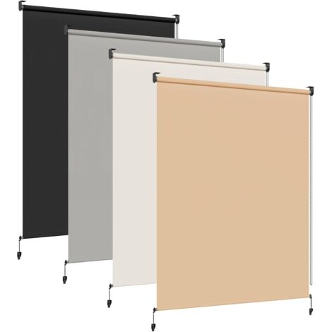 HOMEDEMO Store Enrouleur Exterieur Vertical de Balcon, 220 g/m² pour une bonne résistance, Protection Contre Les UV 50+ , Khaki,160l x 160L cm (1/5)