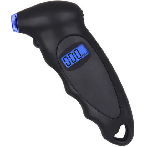 Manometre Pression Pneu, Manomètre Pression Numérique, 150 PSI 4 Paramètres, jauge de pression des pneus pour moto de voiture, noir (1 paquet) (1/4)