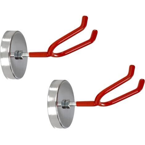 Supports de pistolet à peinture 2 pièces avec pieds magnétiques, accessoires pour pistolet à peinture, supports universels sur étagères et autres surfaces magnétiques, rouge (1/5)