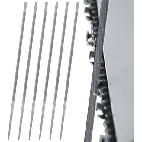 Limes Rondes pour Chaîne Tronconneuse 4.8mm 6 pièces Lime Ronde d'affûtage pour Réparer et Affûter (1/5)