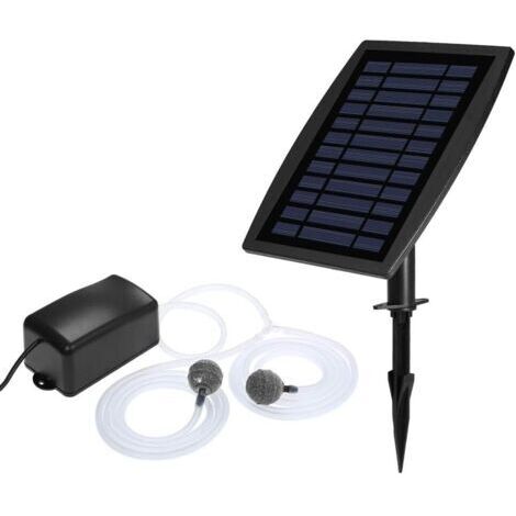 Solaire Pompe à Eau Aérateur d'oxygène Fontaine, Aérateur Solaire pour étang, de Réservoir de Poissons Pompe Solaire à Oygène, Aquarium Oxygène Aérateur Bassin Pipe Air Bubble Stone (1/5)