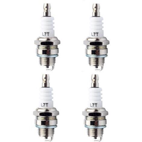 Lot de 4 bougies d'allumage L7T Universelles de Rechange l7t Bougie Tronconneuse Bougie D'allumage Remplacemen pour Tondeuse à Gazon Moteurs à 2 Temps (1/5)