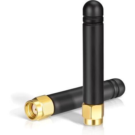Antenne WiFi Mini Bi-Bande 2.4GHz 5GHz 5.8GHz 2dBi MIMO RP-SMA Mâle pour Routeur WiFi Carte Réseau sans Fil Caméra IP Sécurité Adaptateur USB Moniteur de Surveillance Vidéo,2 Paquets (1/5)
