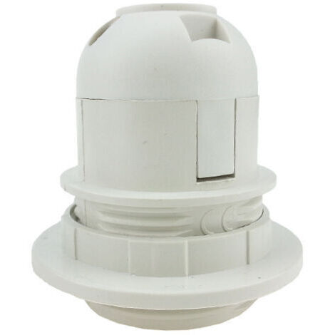 4 pièces Support d'ampoule - Pour ampoule E27 - Douille pratique - Adaptateur en plastique pour abat-jour（Blanc）