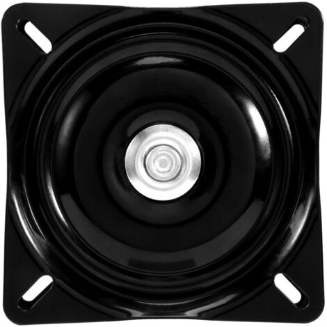 Plaque Pivotante Pour Siège Bateau Willoghsa 6 Pouces – Rotation 360°, Métal Noir, 15,4 X 15,4 X 2 Cm, Universelle Pour Marine, Camping-car, Tracteur