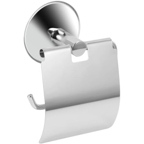 Titulaire de papier hygienique en acier inoxydable Heavy Duty Ventouse murale Support Porte-rouleau (1/4)