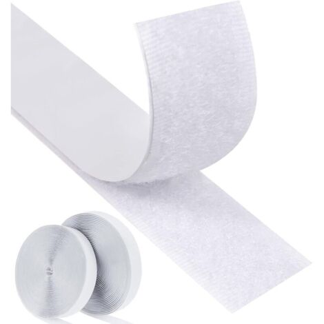 SHINING HOUSE 8Mx20mmx2 Scratch Autocollant Double Face Extra Fort, Rubans Adhésifs Double Face Bande Agrippantes Adhésives Bande Ruban Scratch Hook Loop Autoadhésif pour cadres photos Installation (B (1/4)