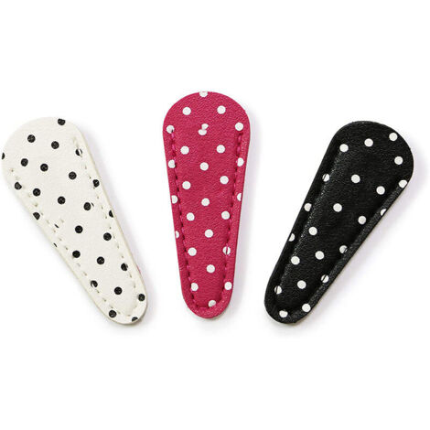 Étui de protection en cuir pour ciseaux (3 pièces) Blanc, rose, rouge, noir (1/4)