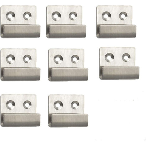 8-piece sturdy wall hook, U-shaped square hook, stainless steel wall hook, used for bathroom, kitchen, garage hanger sturdy hook,42.53.5cm