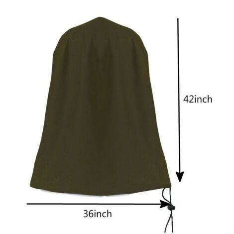 SHINING HOUSE Housse de protection pour fontaine de jardin - Résistante à la poussière - Imperméable et durable - Avec cordon de serrage de verrouillage - Pour cour d'hiver D36 x H42 pouces 420D (1/4)