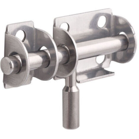 Lot de 3 Pièces Loquet de Porte en Acier Inoxydable - Verrou de Sécurité pour Portes de Salle de Bain, WC, Fenêtres, Meubles et Portes en Bois - Avec vis autotaraudeuses (1/4)