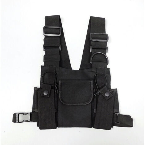 Radio Talkie walkie Poche de Poitrine Sacs Harnais Paquet Sac a Dos Etui (1/4)