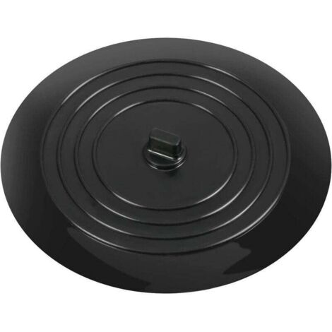 Silicone Évier Passoire Filtre à Evier de Cuisine pour Cuisines Salles de Bains Blanchisseries 6 Pouces - Noir