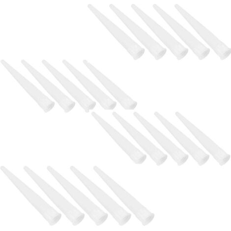 SHINING HOUSE Cartouche Douilles Silicone Douilles Embouts de Remplacement en Silicone Pointes Cartouche Cartouche Buses 20 Pièces (1/4)