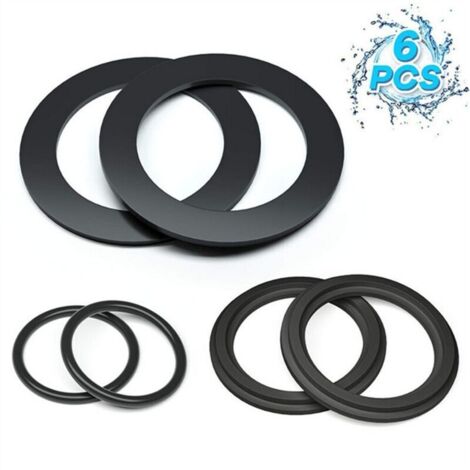 6 pièces Kit de rondelles et de bagues 25076RP pour raccords 1-1/2", rondelles en caoutchouc à joint torique pour vannes plongeuses de piscine Intex- 10745, 10262 et 10255 (1/4)