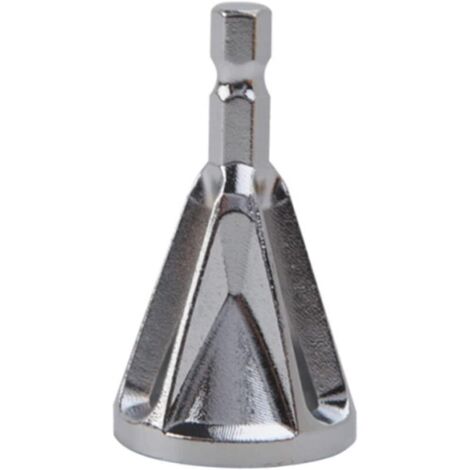 Tige hexagonale en acier inoxydable ébavurage outil de chanfrein externe foret haute vitesse enlever les bavures outil de chanfreinage hexagonal ébavurage-argent