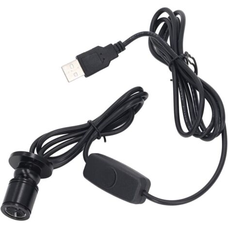 Mini Spot LED, Installation Ouverte Dimmable Lumière Lumineuse Compacte Mini Spots USB 5V Protection des Yeux avec Câble de pour Bricolage pour Vitrines (Lumière Blanche Positive ) (1/4)