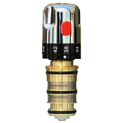 1 kit de réparation thermostatique pour robinet de baignoire et douche en laiton massif chromé (1/4)