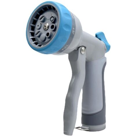 Pistolet Arrosage Jardin, Métal Lourd Pistolet d'arrosage de Tuyau, 8 modes et Contrôle du débit d'eau, de Jardin Pour arroser Les Plantes, Lavage de Voiture et Animaux (Bleu) (1/4)