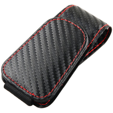 Cadre de lunettes de voiture, clip de suspension de lunettes en cuir magnétique de voiture, cadre de lunettes de soleil de visière de voiture universel avec clip (noir 4,59,5 cm) (1/3)