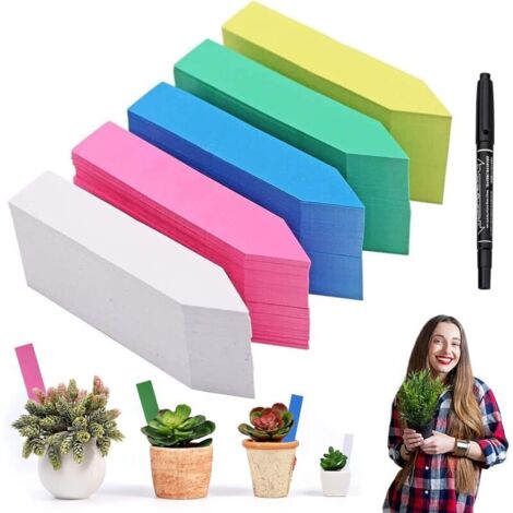 Lot de 500 étiquettes en plastique pour plantes, Étiquette de jardin Signes Plante Label Plantes balises durables de marqueurs de Jardin imperméables étiquettes de semis (1/4)