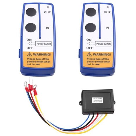 Treuil Sans Fil Interrupteur de Commande à Distance Porte D'Ascenseur Pompe Hydraulique Lit Vidange 12 V DéPanneuse RéCupéRation (1/4)