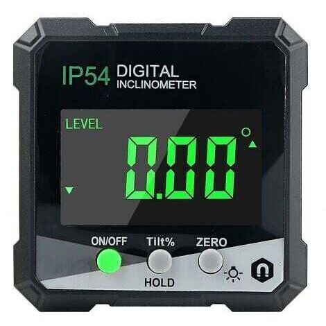 Détecteur d'angle numérique, rapporteur/jauge d'angle avec écran LCD, inclinomètre avec aimant, mesure d'angle numérique-INHHUB (1/4)