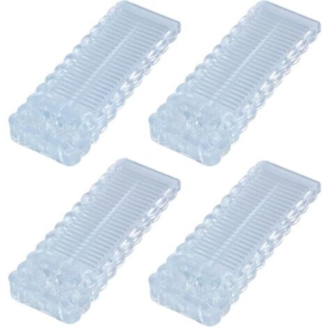 Cale Porte Sol Caoutchouc, 4 Pièces Antidérapante Bloc Arrêts de Portes Durables Butee de Portail Bloque Butoir de Porte Empilables pour Tous Types de Sols en Intérieur et Extérieur (1/3)
