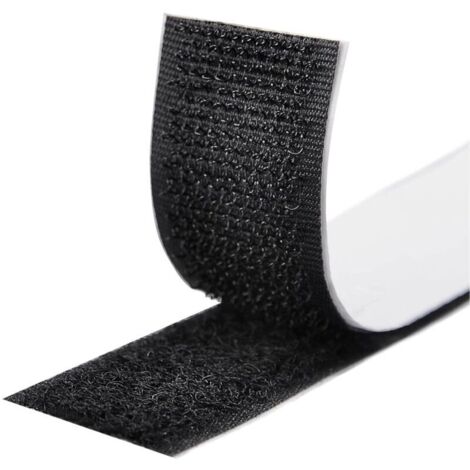 Rubans Adhésifs 20mm 8 Mètre, Scratch Autocollant Double Face, Bande Agrippantes Adhésives, Hook Loop Bande pour Tous Les Types D'installations Cadre Photo (Noir) (1/4)