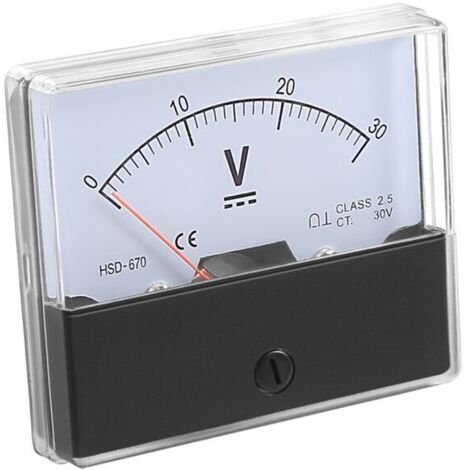 -670 Accuracy DC 30V Analog Panel Meter Voltmeter (1/4)