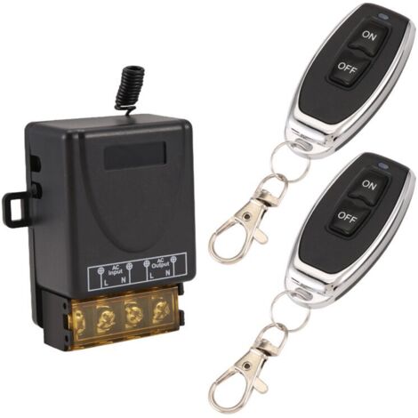 Commutateur de TéLéCommande Sans Fil AC 220V 30A 1CH 433MHz RéCepteur Relais + éMetteur Marche/ArrêT pour Lampe D'Appareil éLectrique (1/4)