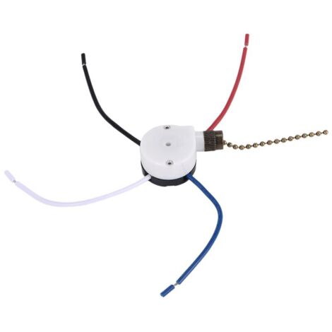 PièCes Interrupteur de Ventilateur Plafond ZingEar ZE-208S E89885 3 Vitesses 4 Fils ChaîNe Traction, Ventilateur, Bronze (1/4)